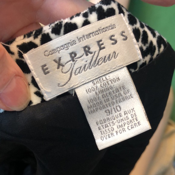 Express Tailleur cheetah Vest 9/10 - Picture 10 of 11